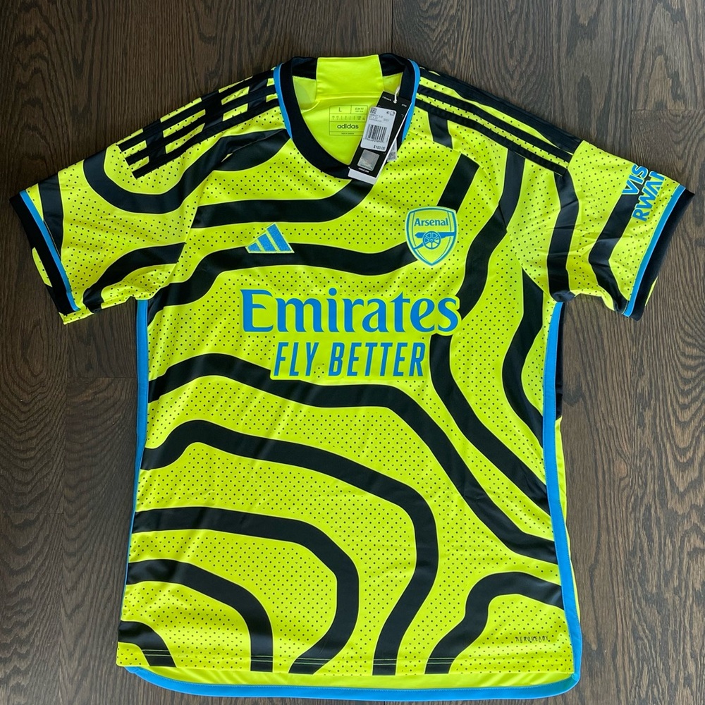 Arsenal 2023/24 Soccer Away Jersey Adidas Size L Brand New Below Retail